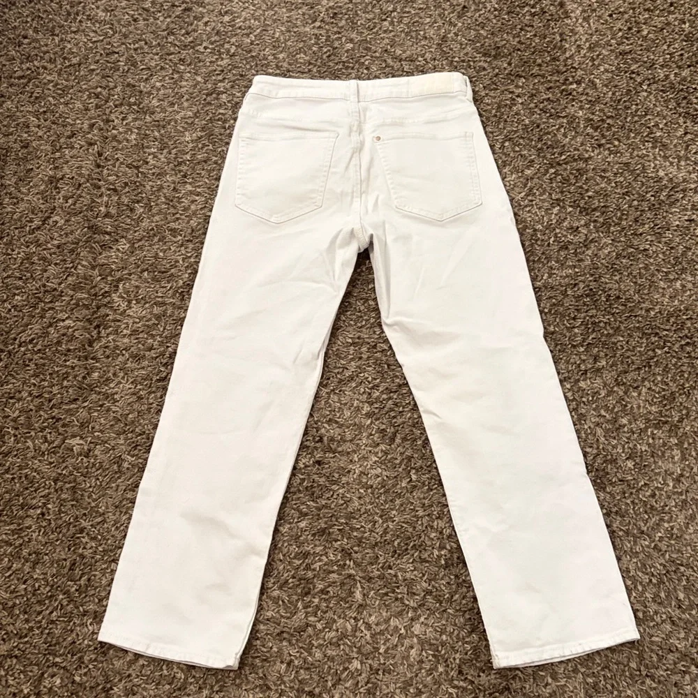 H&M Cropped Straight White Jeans - Picture 2 of 3